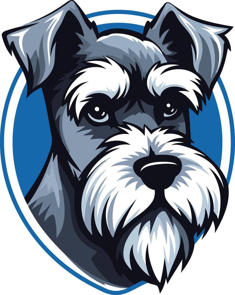 Portrait of a Miniature Schnauzer vector