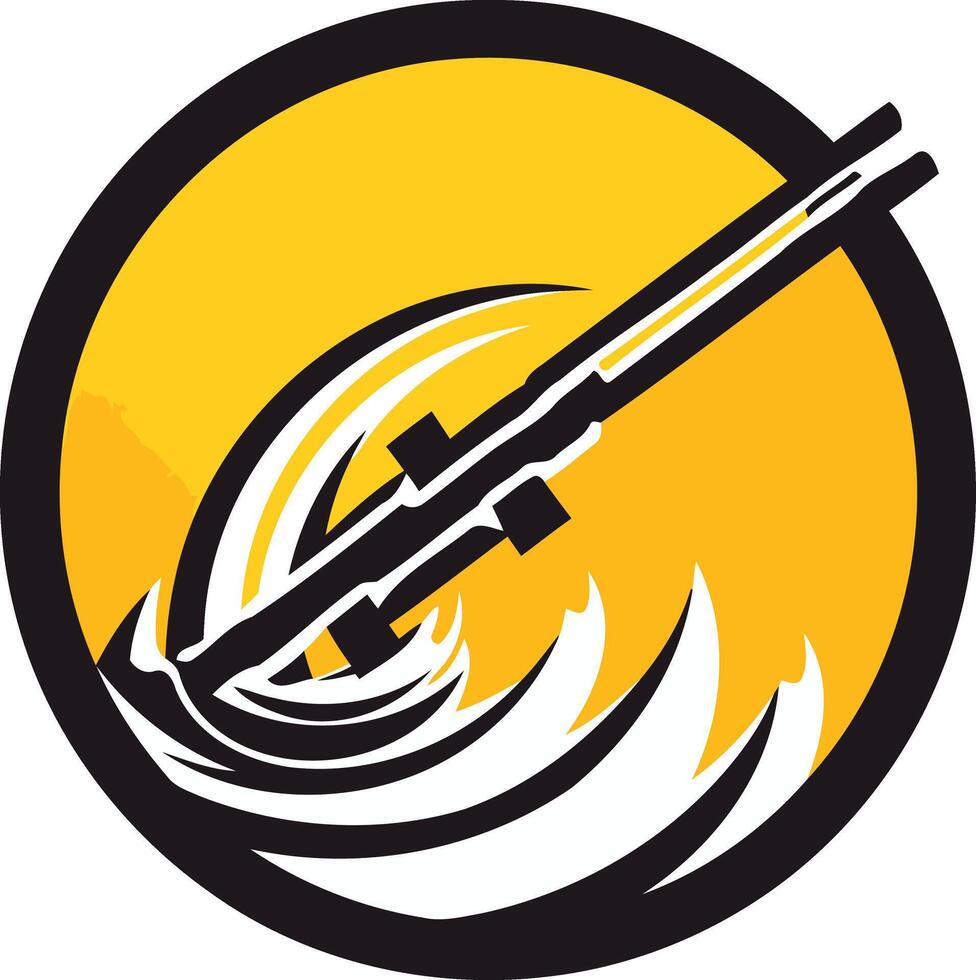 Missile Attacking in Ocean Waves vector