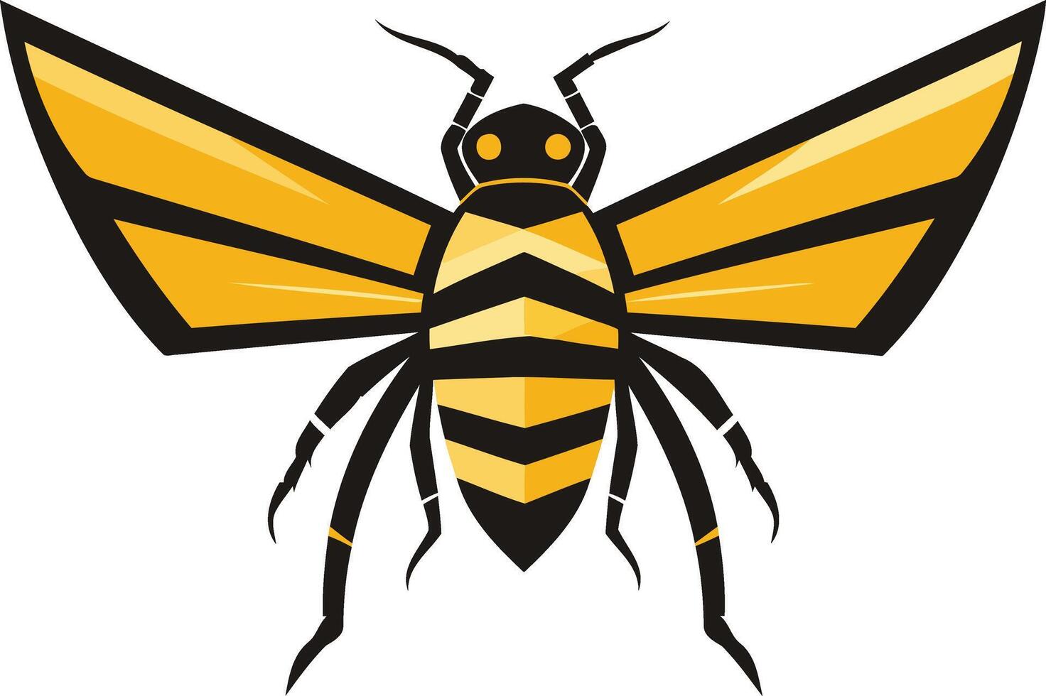 Stylized Bee Illustration vector