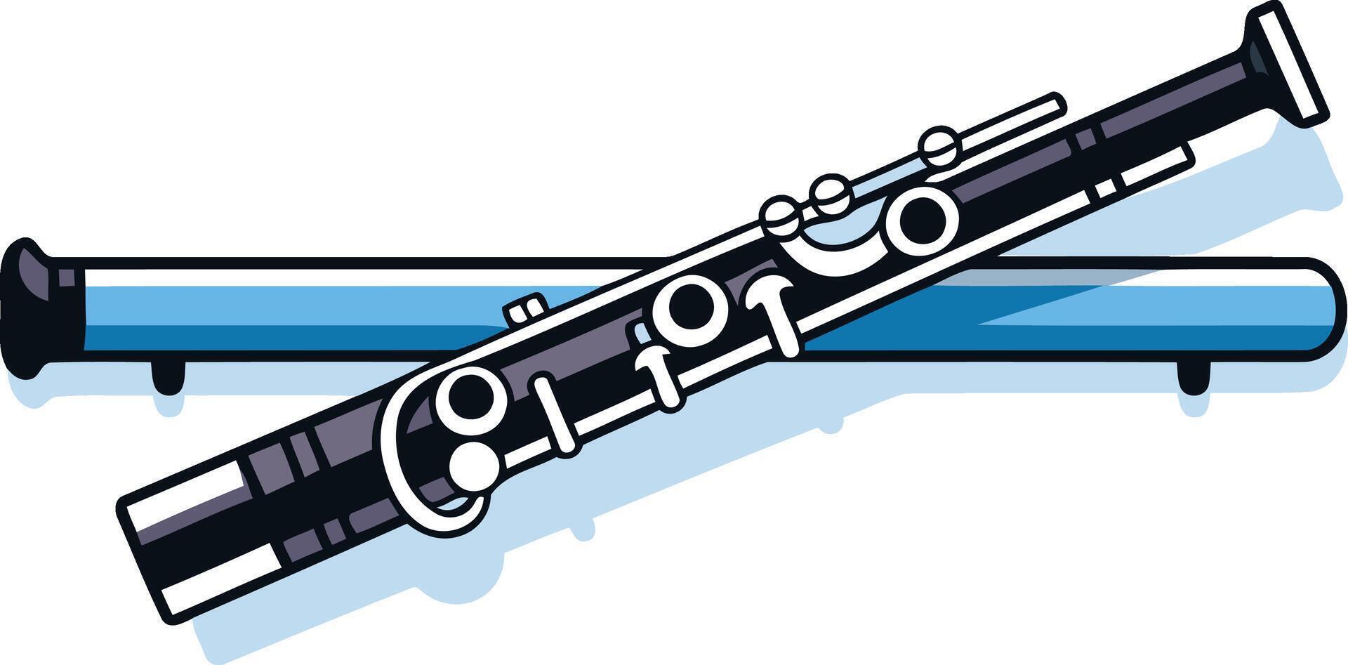 Clarinet with Case Illustration vector