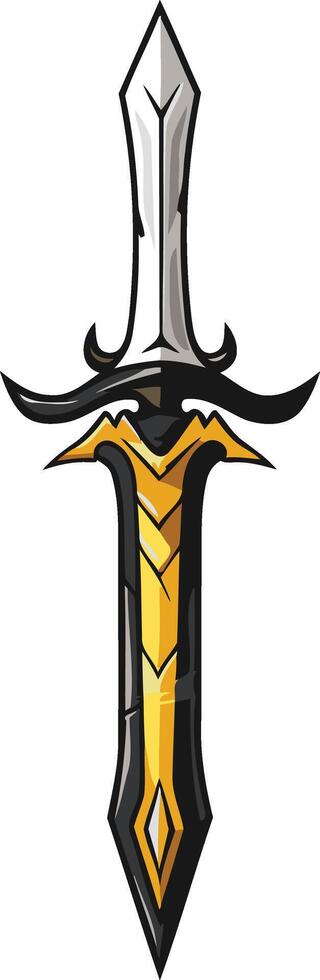 Golden and Silver Sword Illustration vector