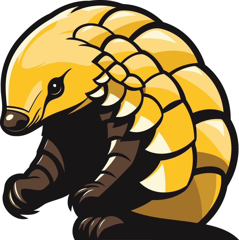 Golden Armadillo Illustration vector