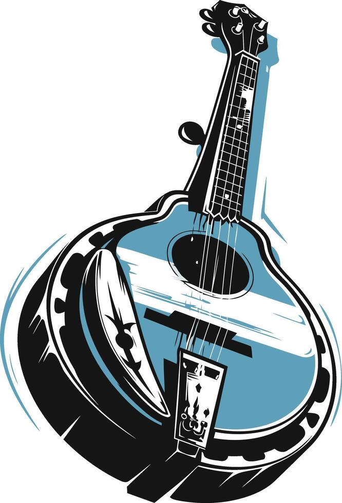 Bluegrass Music Instrument Illustration vector