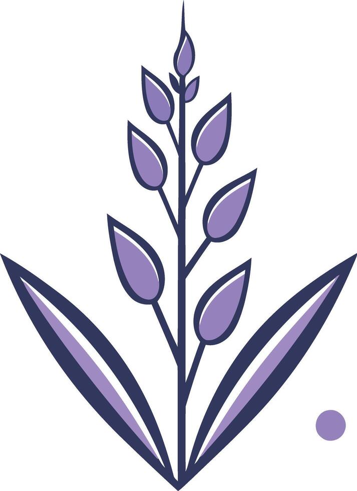 Stylized Purple Flower Illustration vector