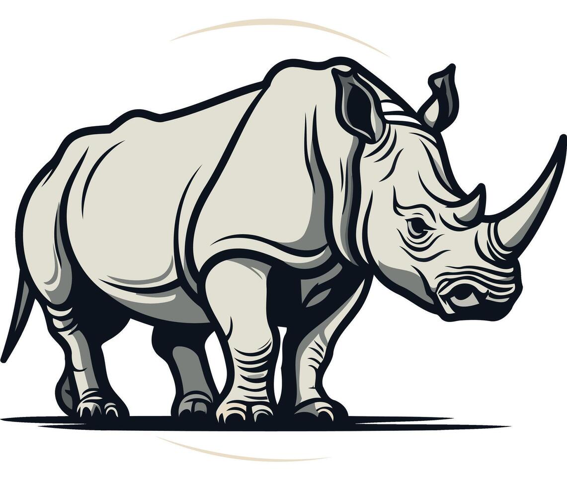 Illustration of a Rhino vector