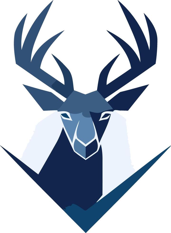 Geometric Deer with a Majestic Presence vector