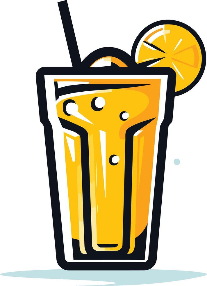 Refreshing Summer Cocktail Illustration vector
