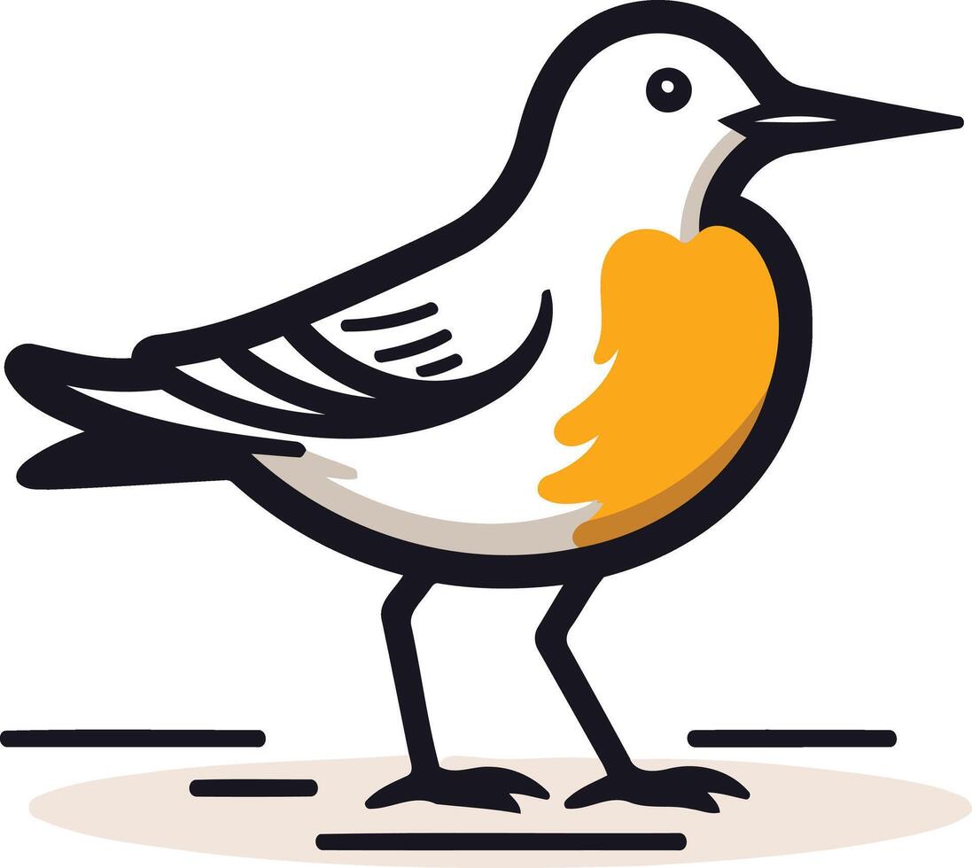 Cartoon Illustration of a Robin Bird vector