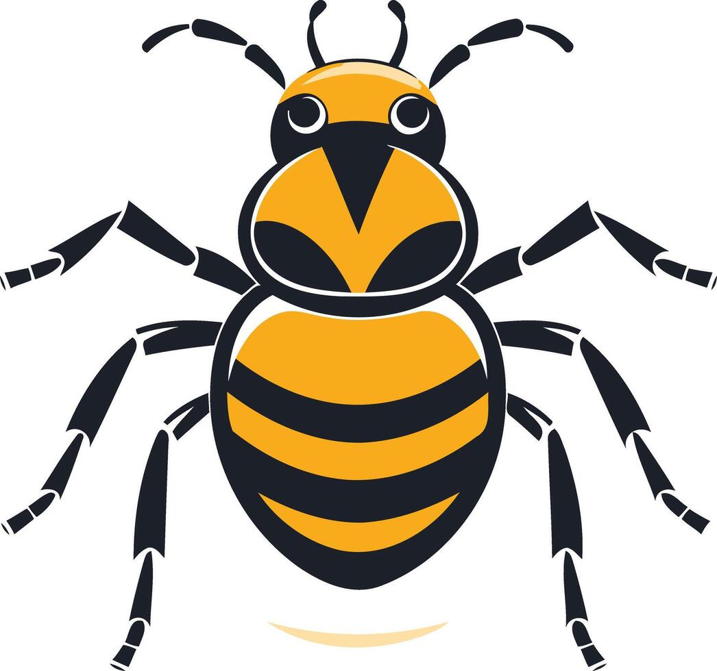 Bee Illustration - Yellow and Black Design vector