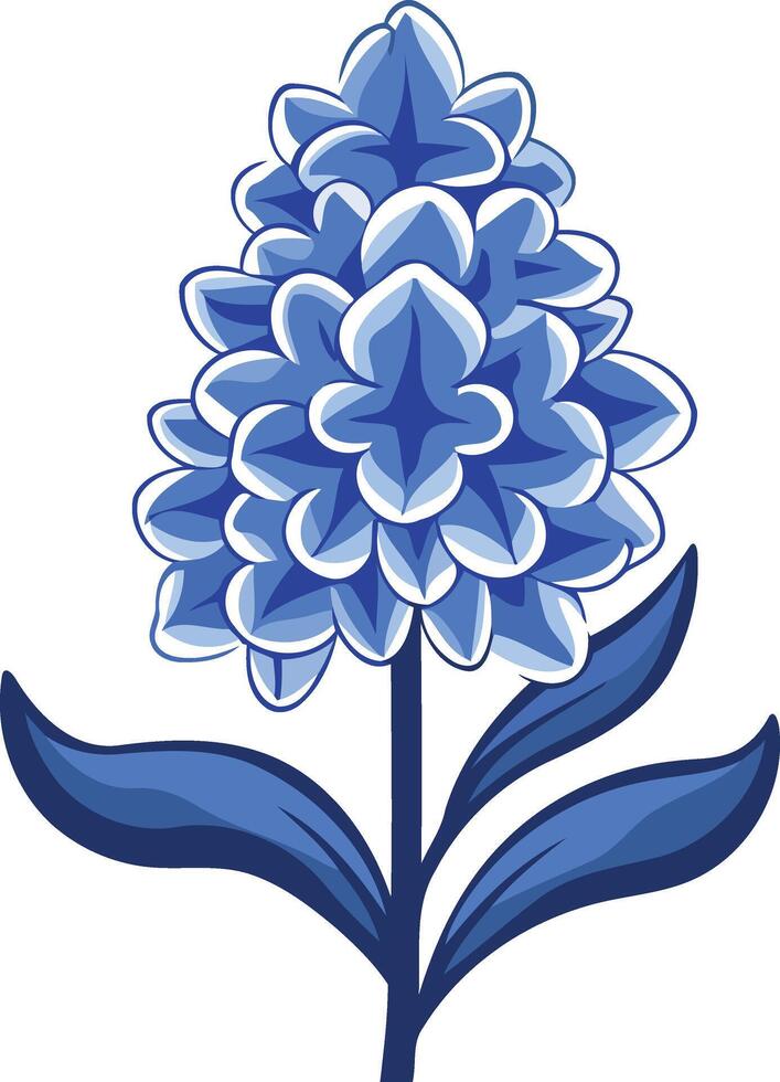 Blue Flower in a White Background vector