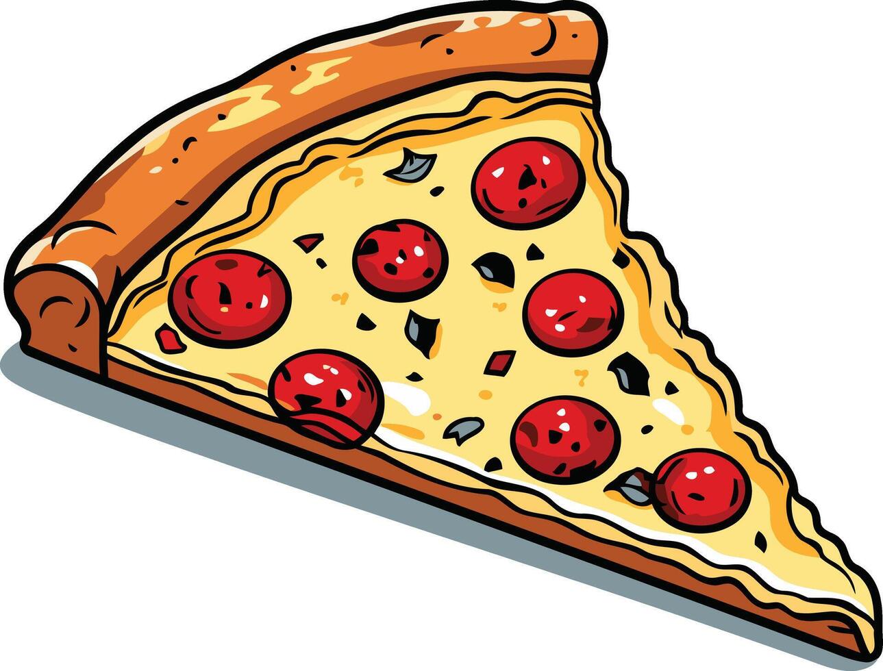A Slice of Pepperoni Pizza vector