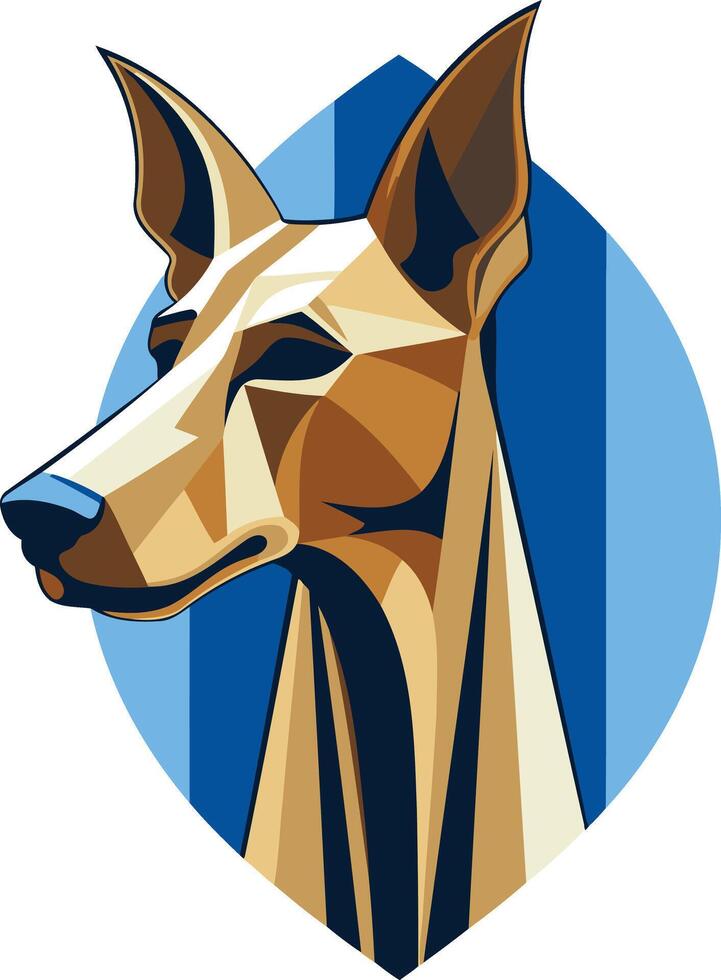 Geometric Dog Portrait vector