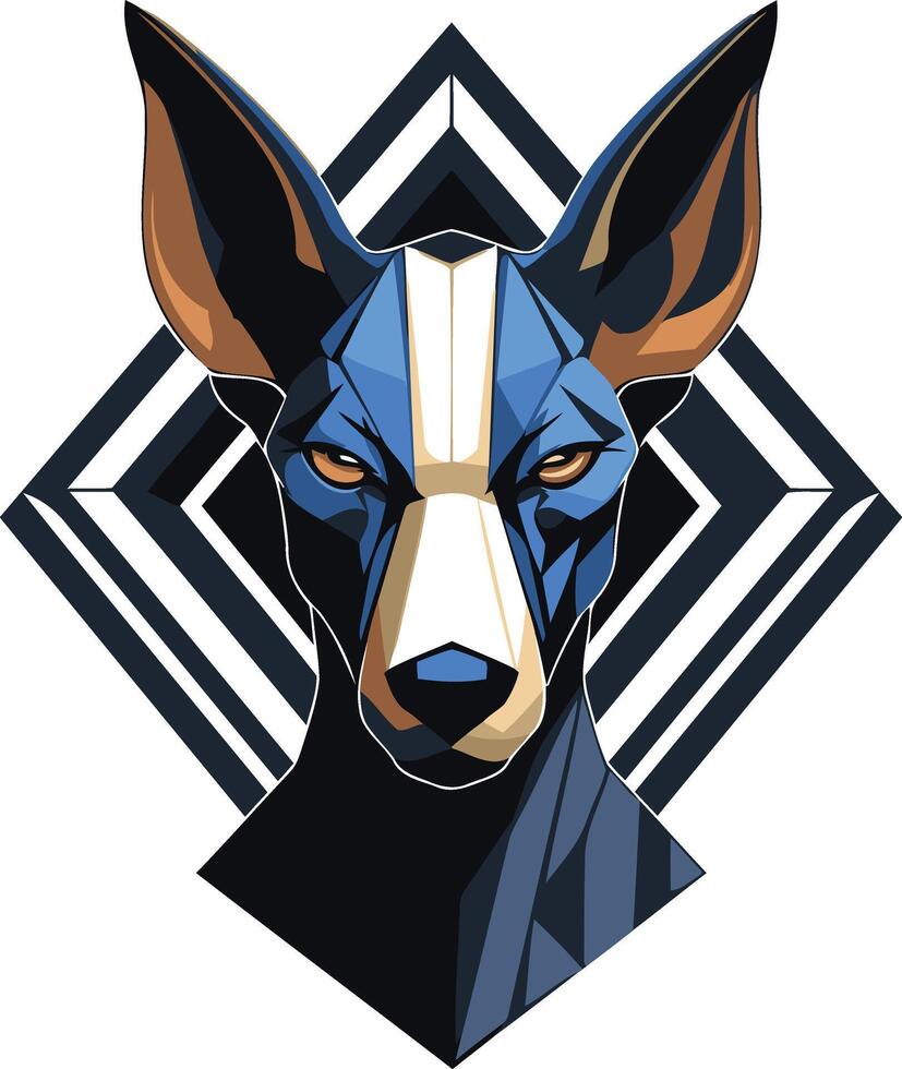 Geometric Dog Portrait vector