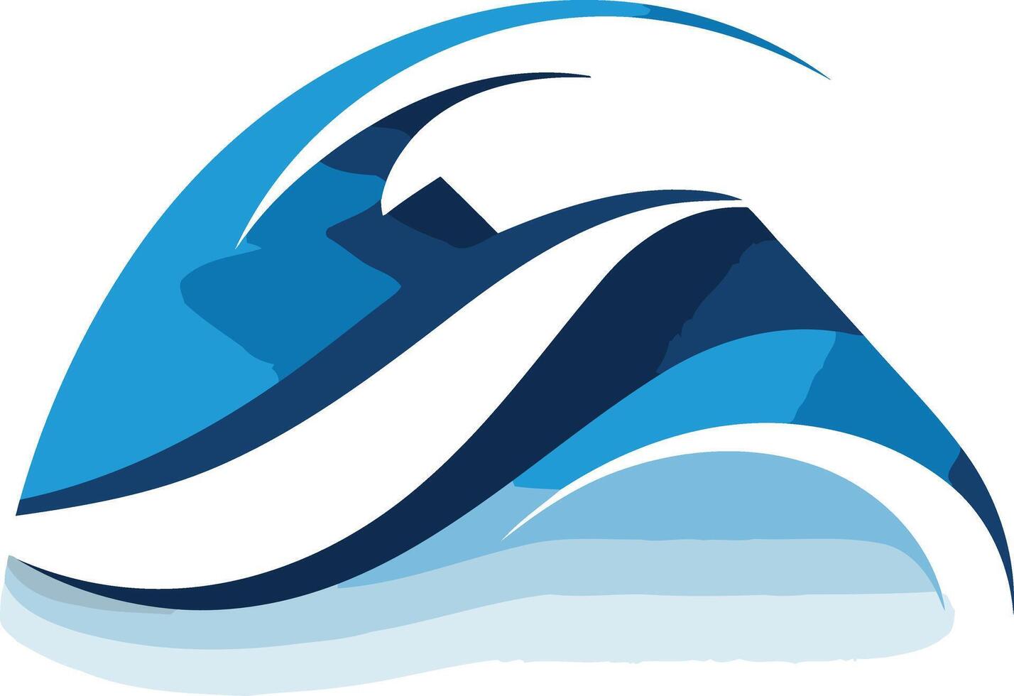 Abstract Blue Wave Design vector