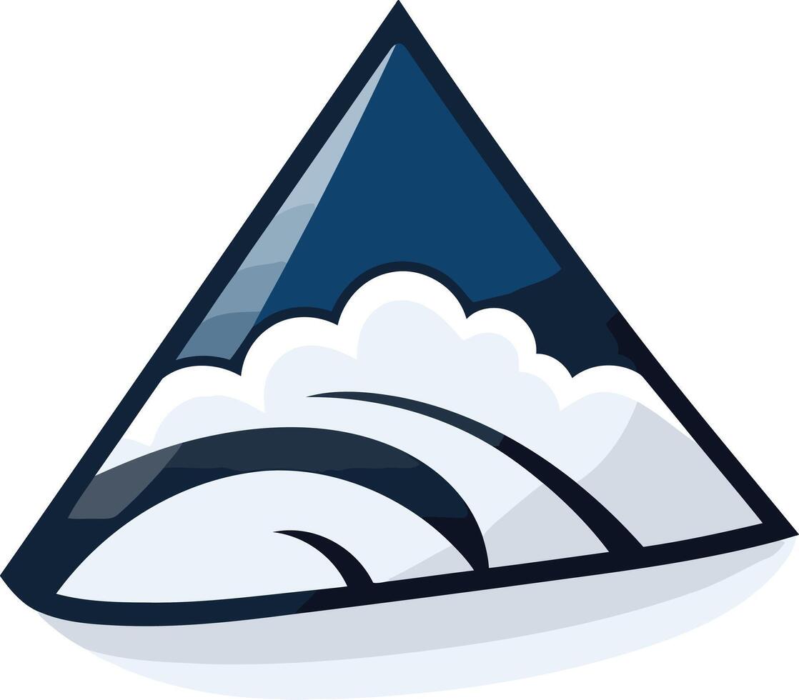 Stylized Mountain Peak Illustration vector
