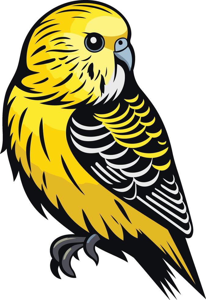 Yellow Budgie Illustration vector