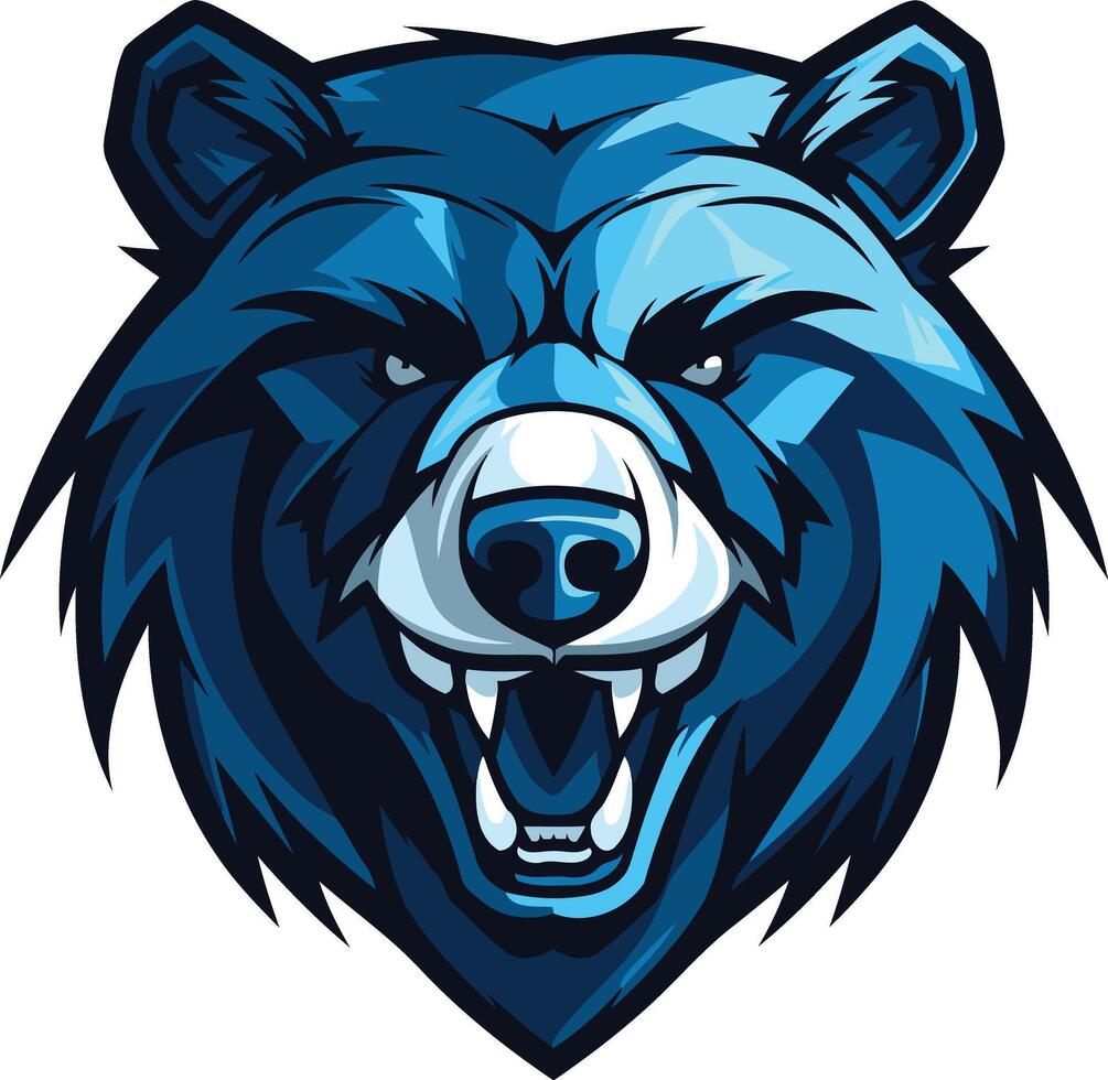 Blue Bear Mascot Design vector