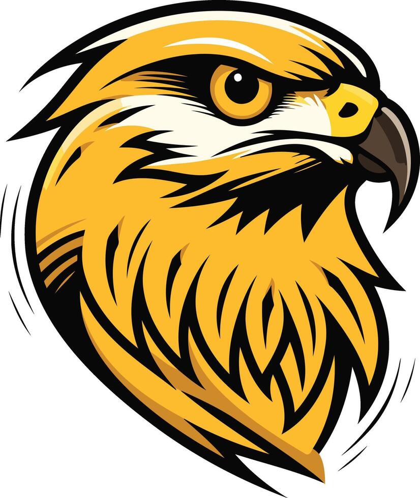 Powerful Eagle Head Mascot Illustration vector