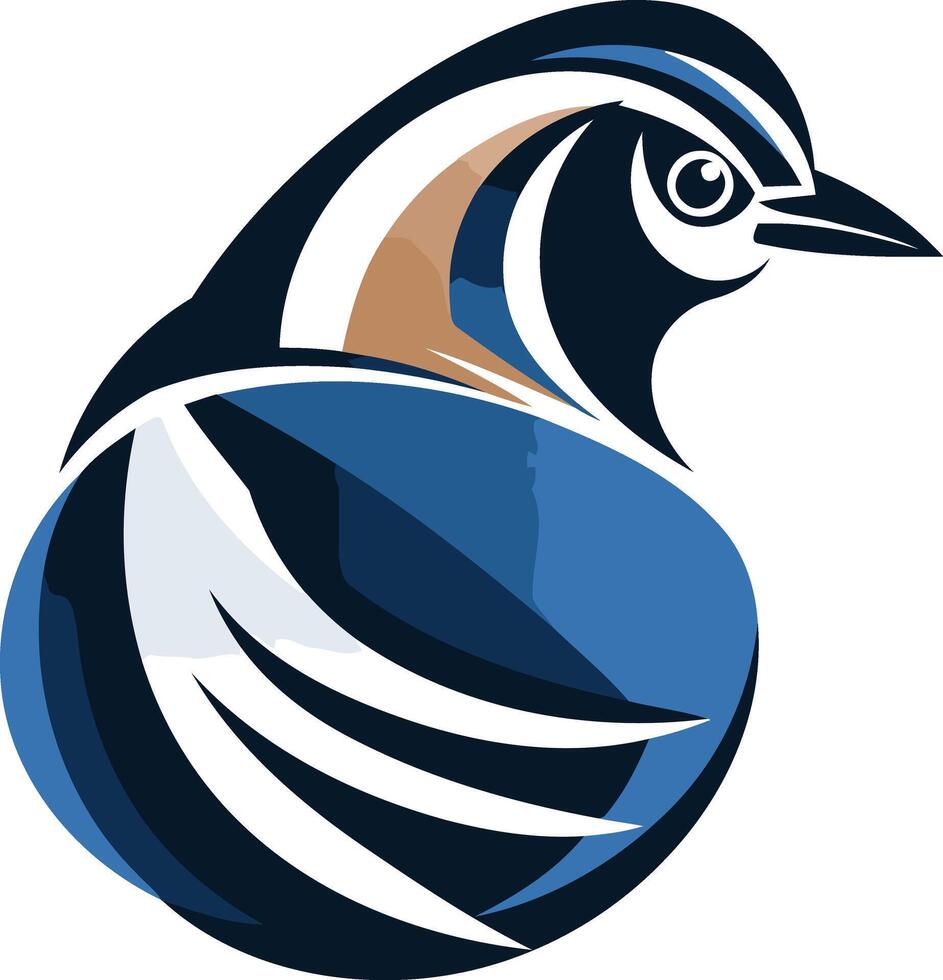Blue Bird Abstract Design vector