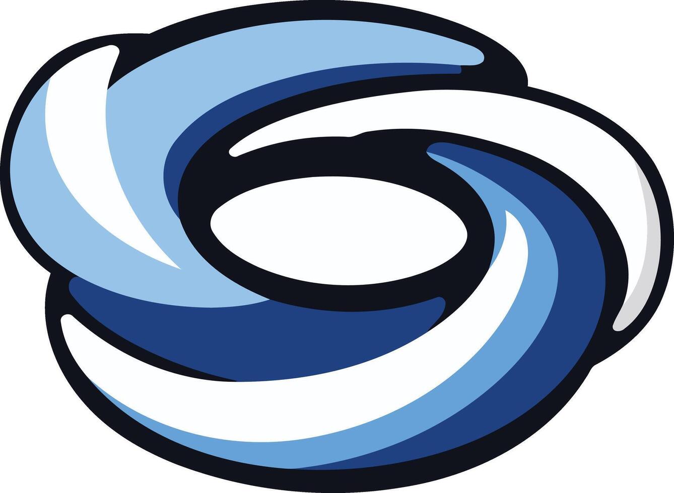 Abstract Blue and White Swirling Design vector