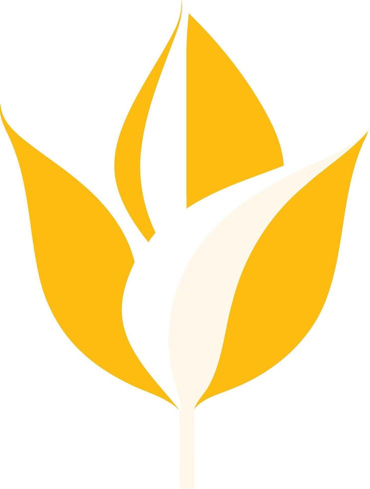 Abstract Yellow Flower vector