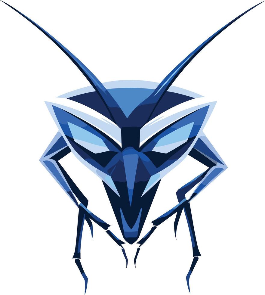 Stylized Blue Insect Illustration vector