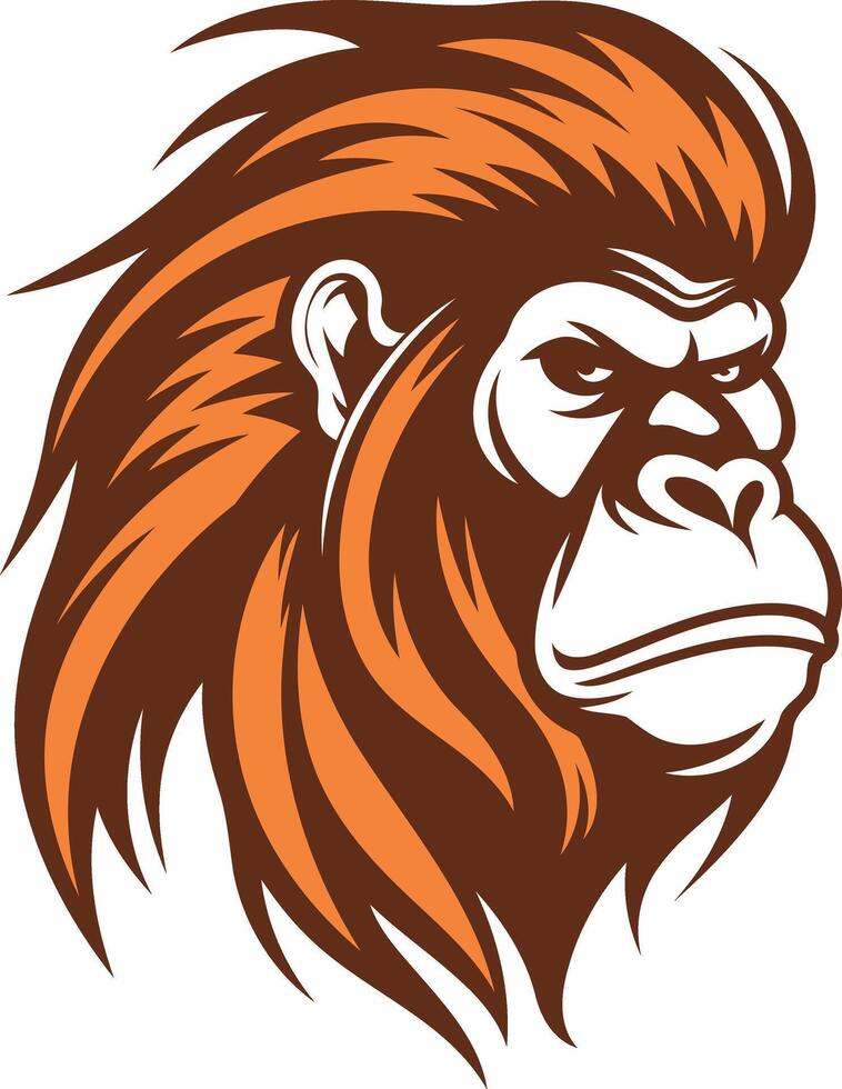 Intense Gorilla Mascot Design vector