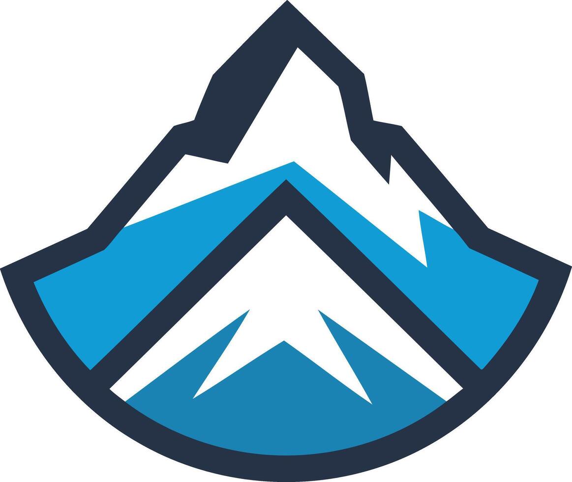 Abstract Mountain Peak Logo Design vector