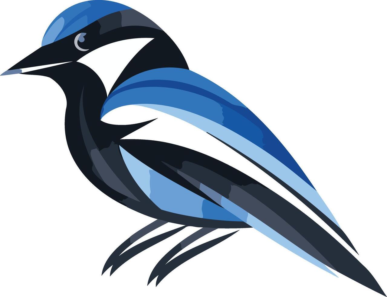Abstract Blue Bird Illustration vector