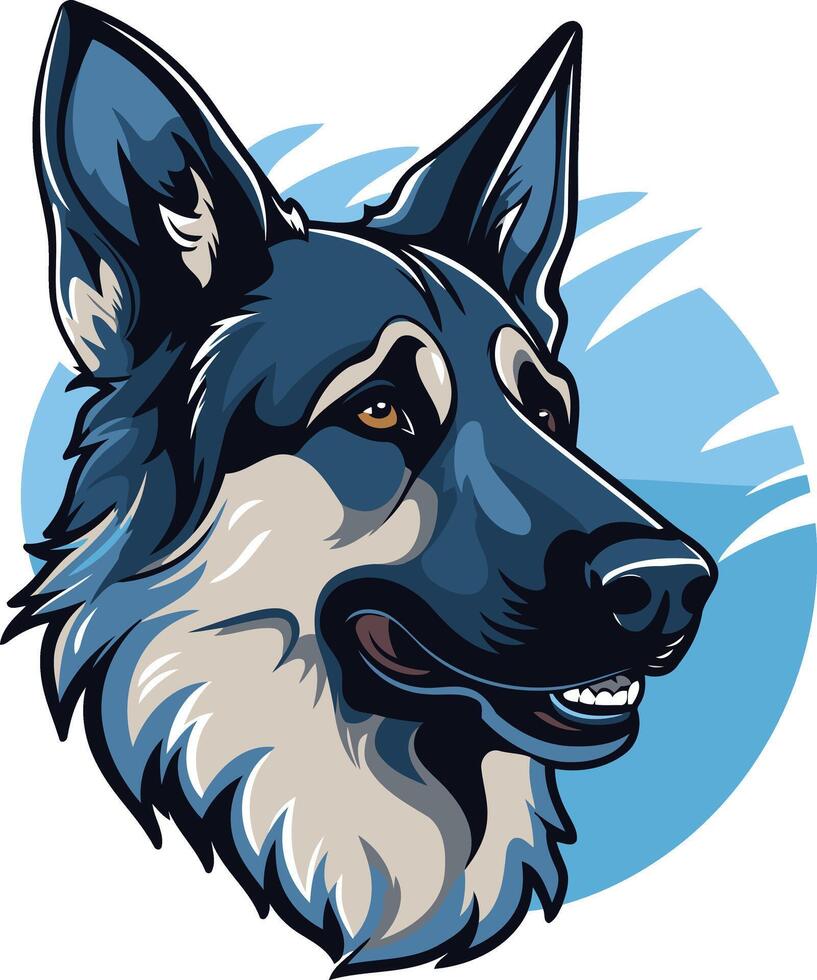 German Shepherd Portrait vector