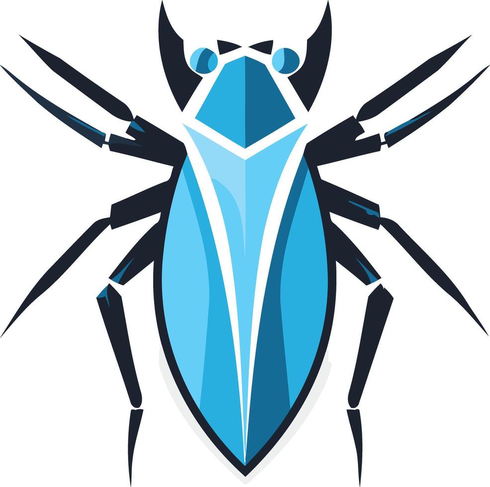Abstract Illustration of a Blue Bug vector