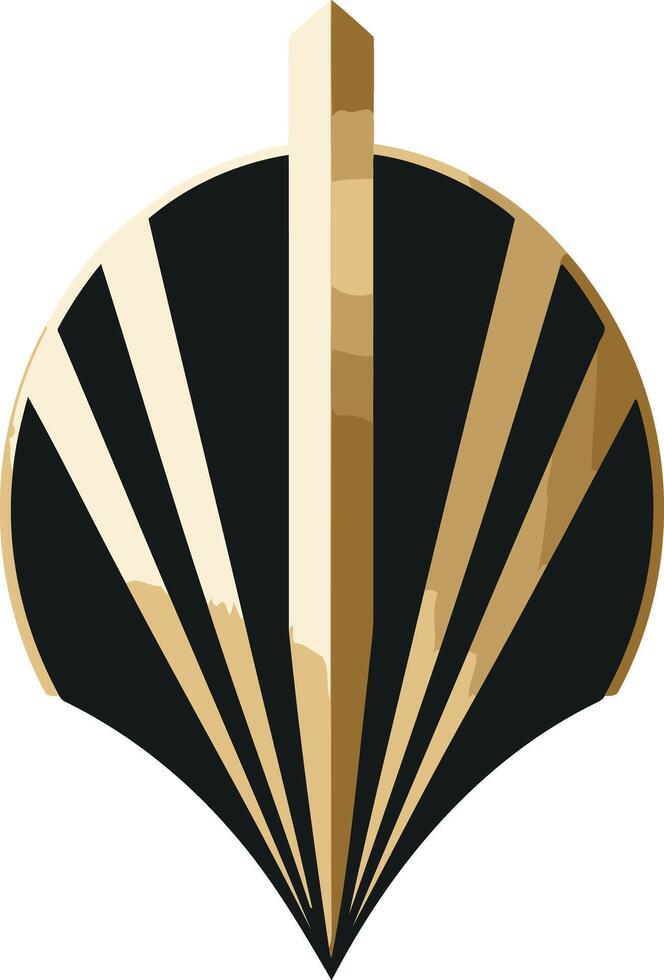 Abstract Art Deco Design in Black and Gold vector