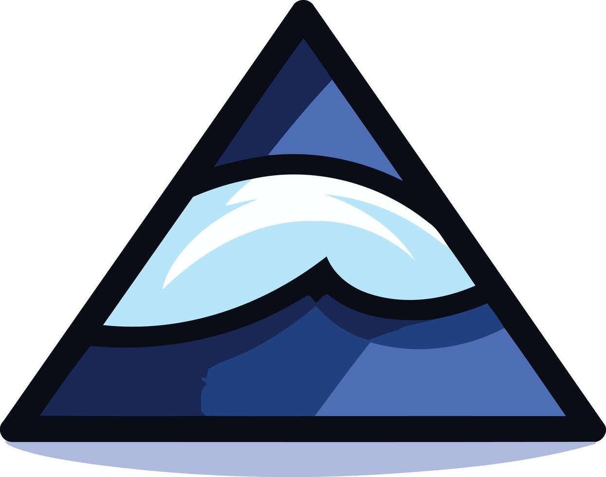 Blue Mountain with Snowcap vector