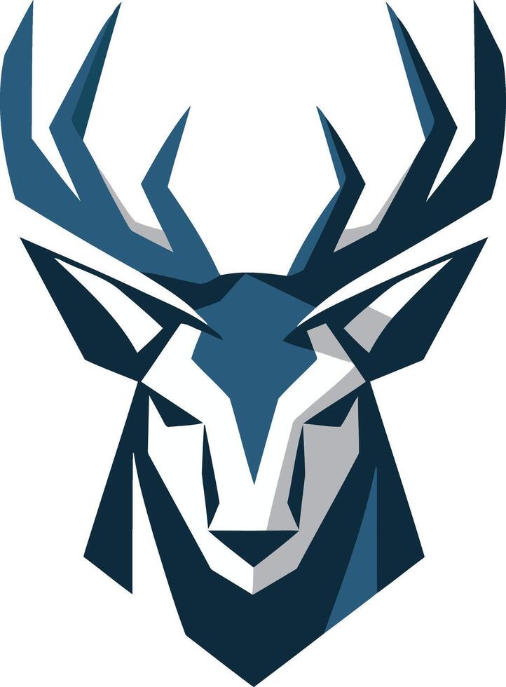 Geometric Deer Head Logo vector