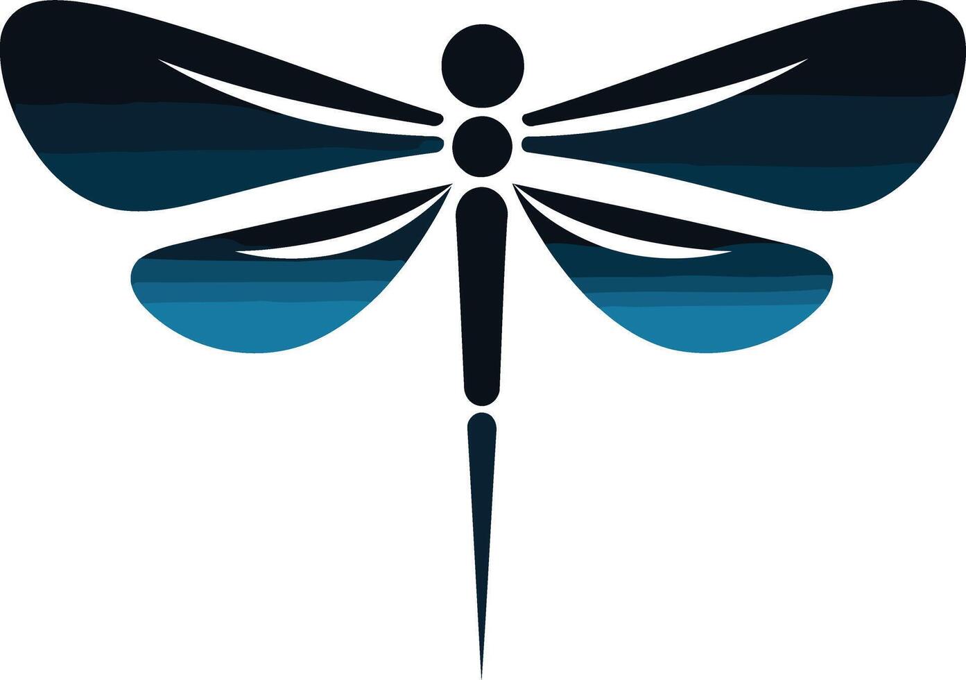 Dragonfly Icon with Gradient vector
