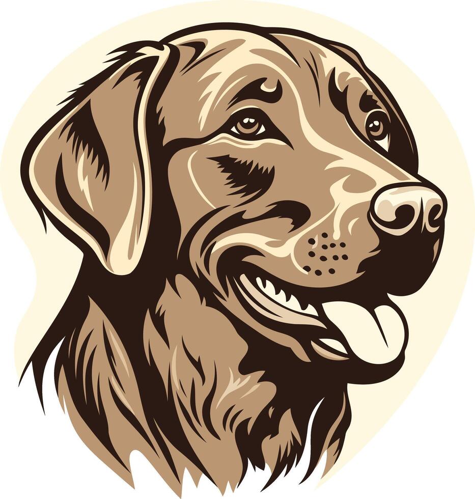 Smiling Labrador Retriever Portrait vector