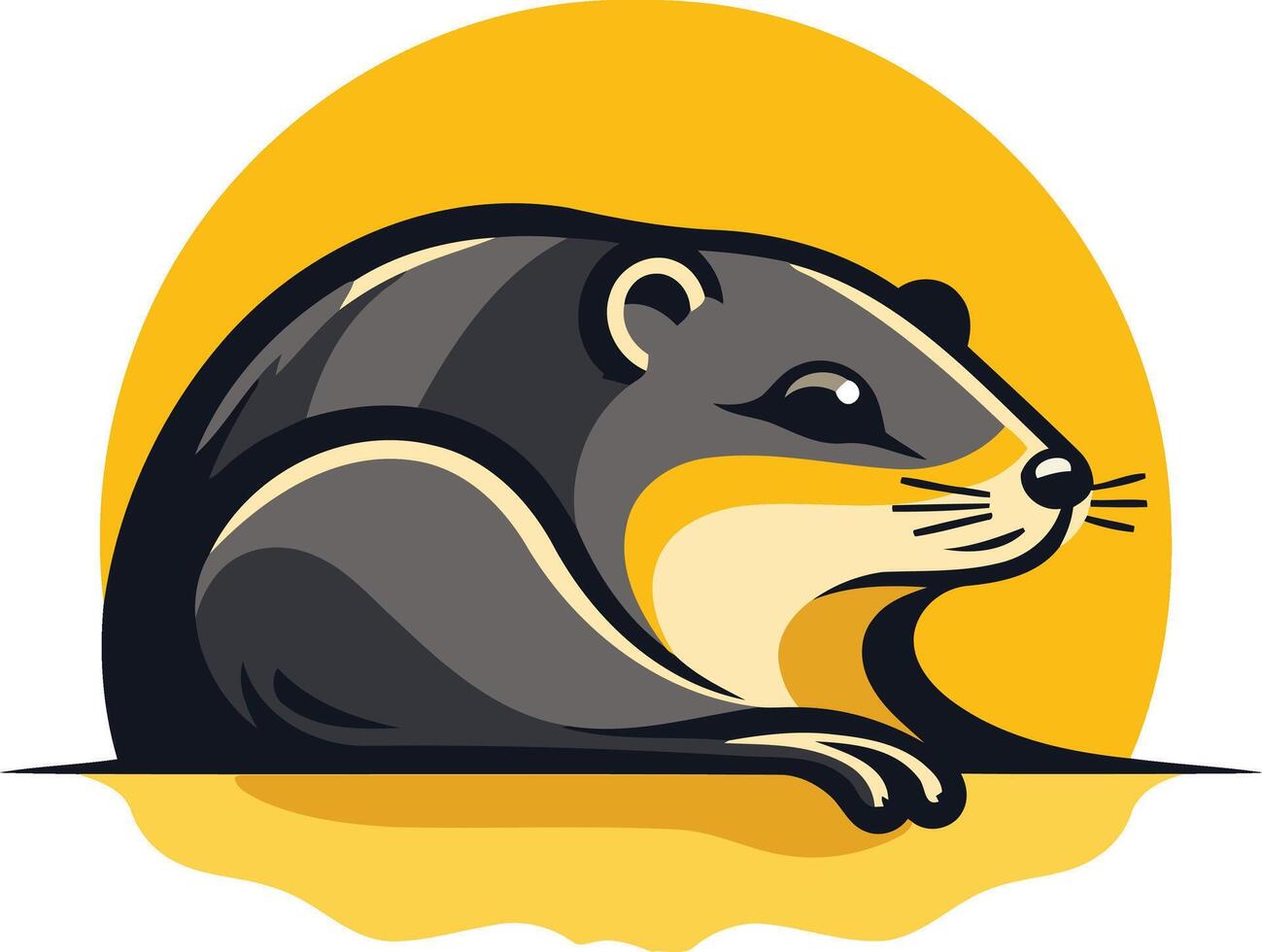 A Cute and Adorable Marmot vector