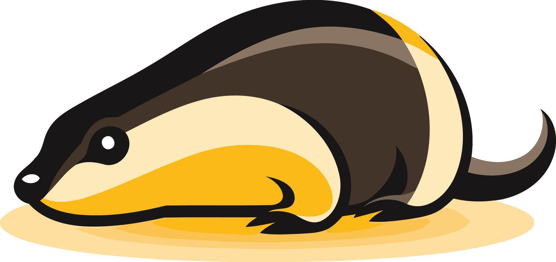 Cute Cartoon Badger Illustration vector