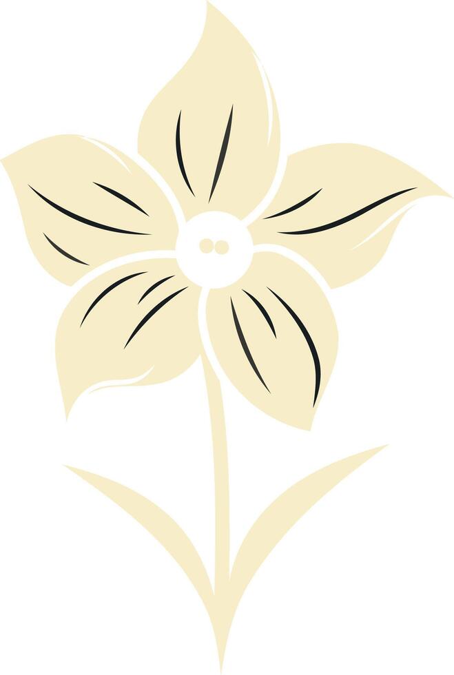 Simple Illustration of a Delicate Flower vector