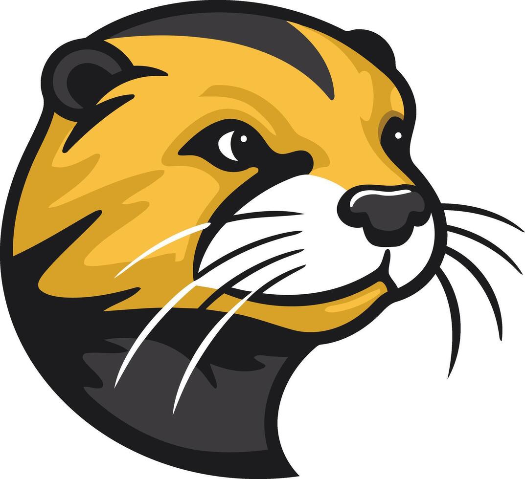 Cartoon Otter Head Mascot vector
