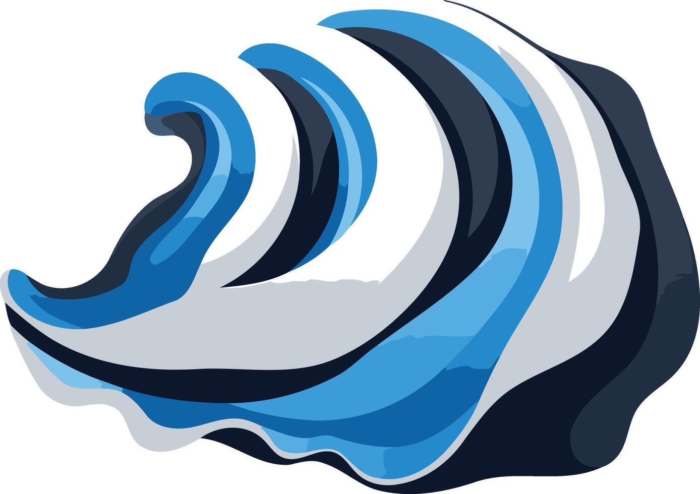 Abstract Blue and White Wave vector