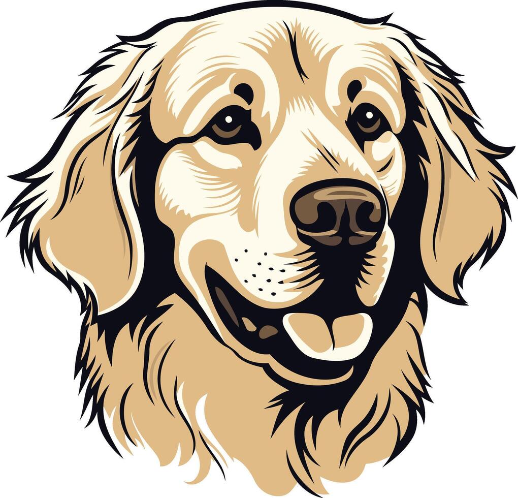 Portrait of a Golden Retriever vector