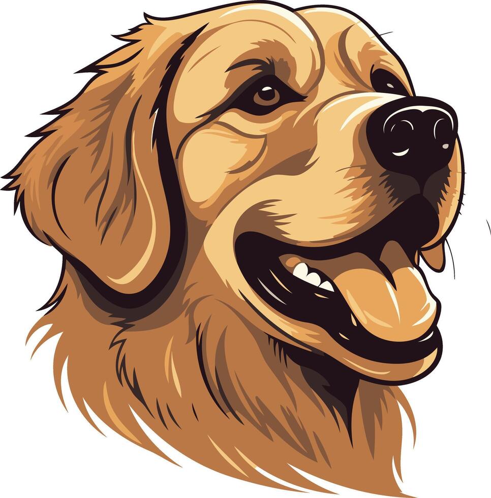 Golden Retriever Portrait vector