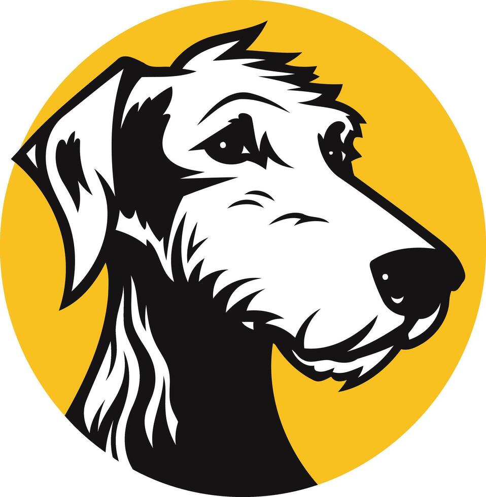 Irish Wolfhound Head Mascot vector