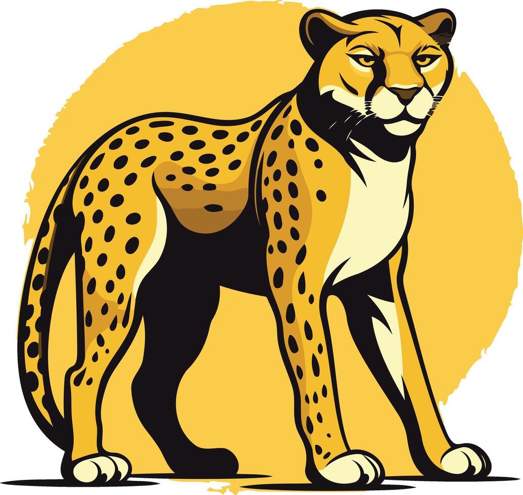 Powerful Cheetah Illustration vector