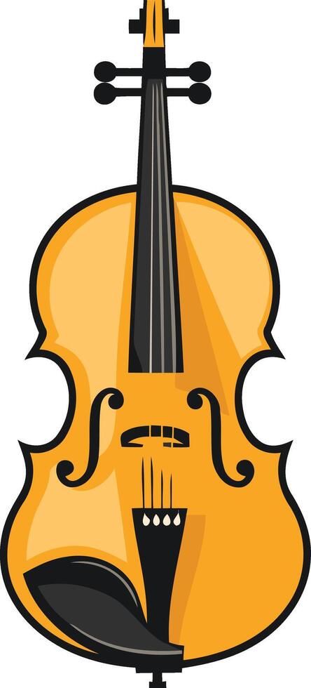 Illustration of a Yellow Violin vector