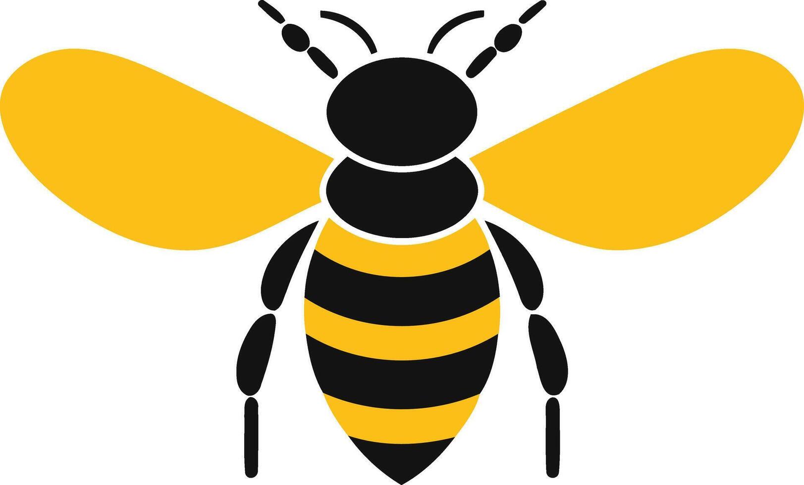 Simple Illustration of a Honey Bee vector