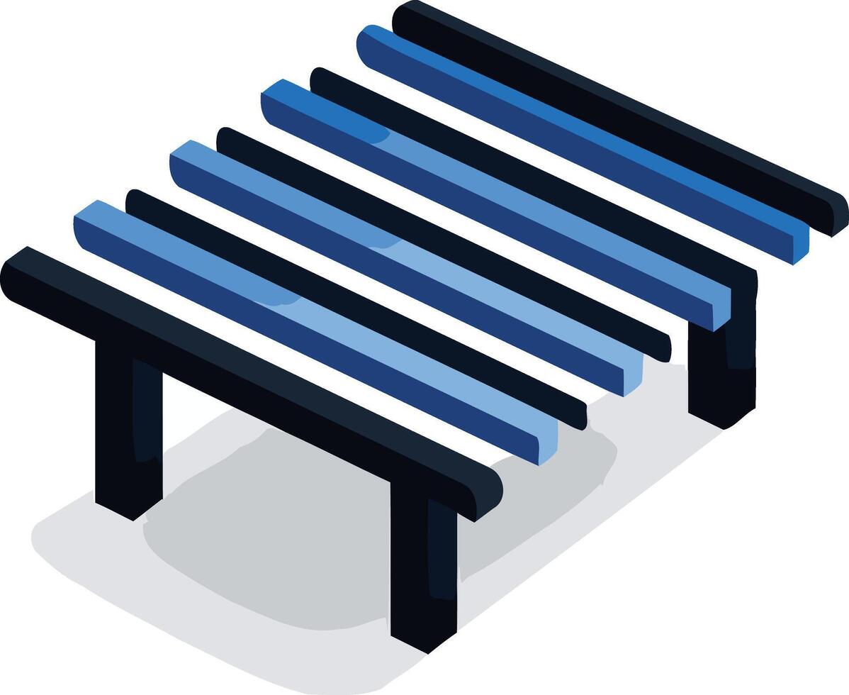 Isometric View of a Slatted Bed Frame vector