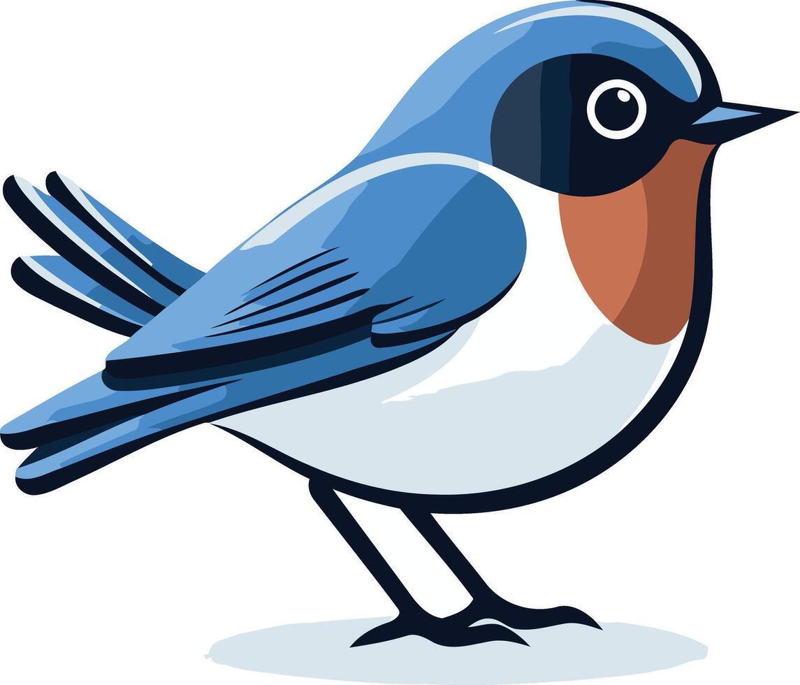 Cute Blue Bird Illustration vector