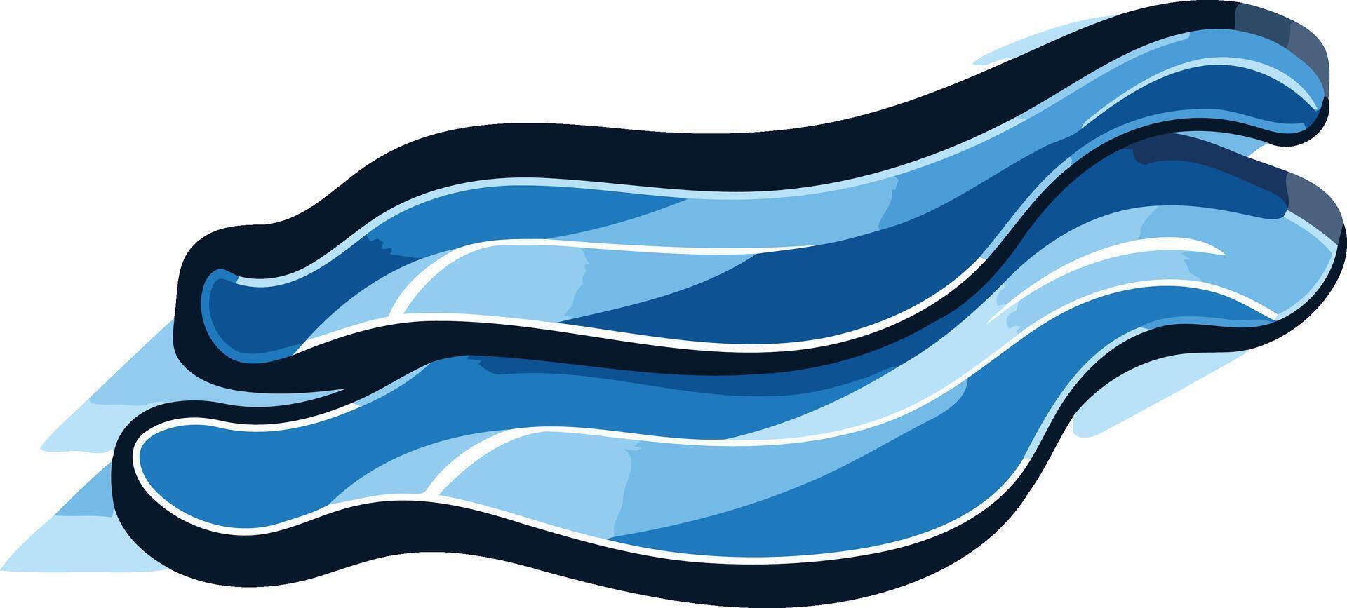 Blue Water Waves Abstract Illustration vector